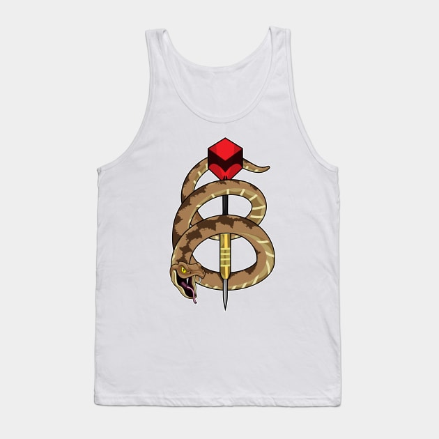 Snake at Darts with Dart Tank Top by Markus Schnabel